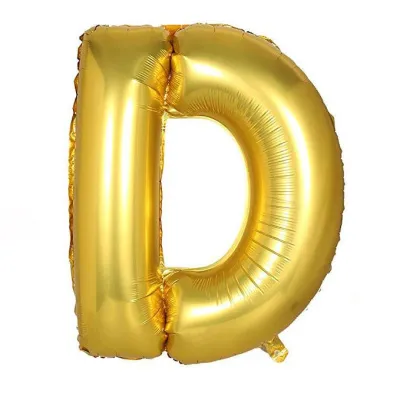 32 Inches Wholesale Party Shop Decoration A-M Gold Aluminum Foil Letter Balloons