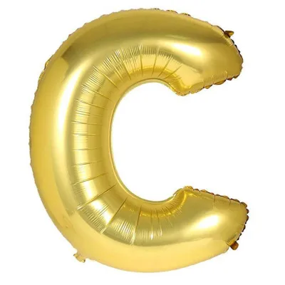 32 Inches Wholesale Party Shop Decoration A-M Gold Aluminum Foil Letter Balloons
