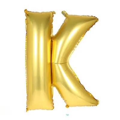 32 Inches Wholesale Party Shop Decoration A-M Gold Aluminum Foil Letter Balloons