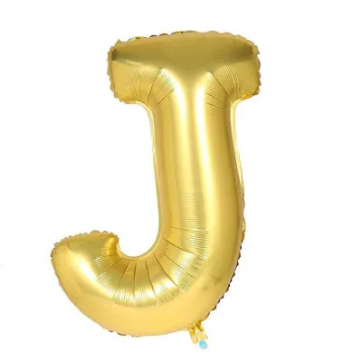32 Inches Wholesale Party Shop Decoration A-M Gold Aluminum Foil Letter Balloons