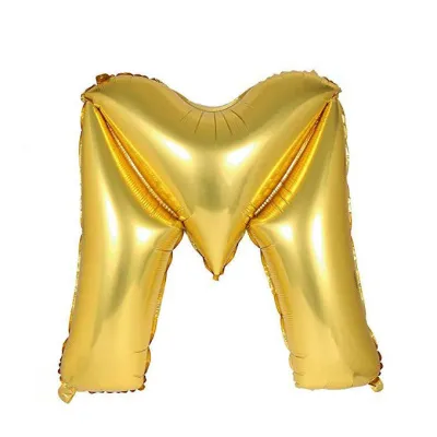 32 Inches Wholesale Party Shop Decoration A-M Gold Aluminum Foil Letter Balloons