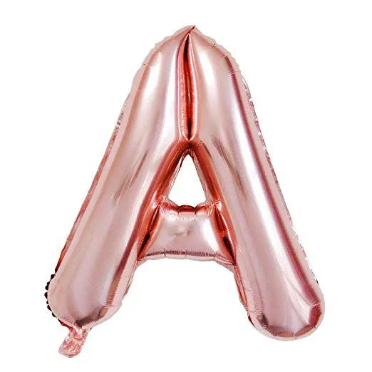 32 Inches Wholesale Party Shop Decoration A-M Rose Gold Aluminum Foil Letter Balloons