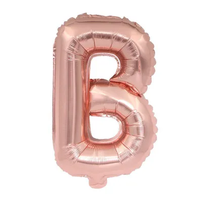 32 Inches Wholesale Party Shop Decoration A-M Rose Gold Aluminum Foil Letter Balloons