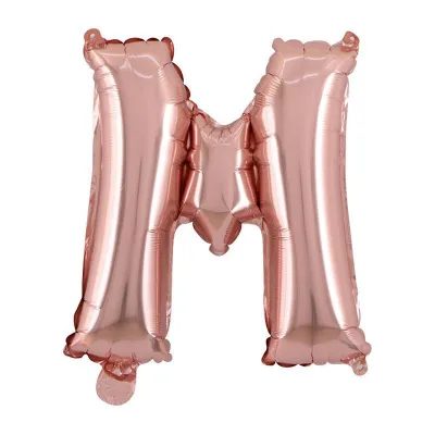 32 Inches Wholesale Party Shop Decoration A-M Rose Gold Aluminum Foil Letter Balloons