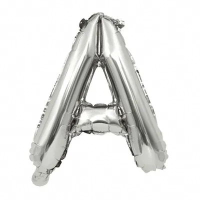 40 Inches Wholesale Party Shop Decoration A-M Silver Aluminum Foil Letter Balloons