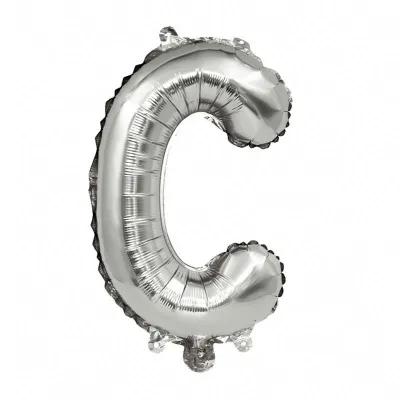 40 Inches Wholesale Party Shop Decoration A-M Silver Aluminum Foil Letter Balloons