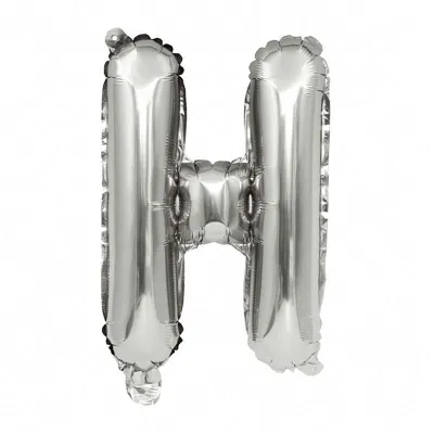 40 Inches Wholesale Party Shop Decoration A-M Silver Aluminum Foil Letter Balloons