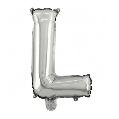 40 Inches Wholesale Party Shop Decoration A-M Silver Aluminum Foil Letter Balloons