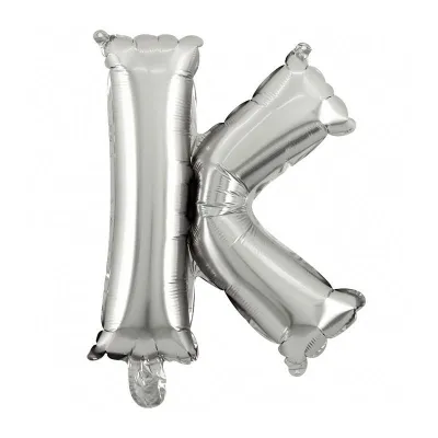 40 Inches Wholesale Party Shop Decoration A-M Silver Aluminum Foil Letter Balloons