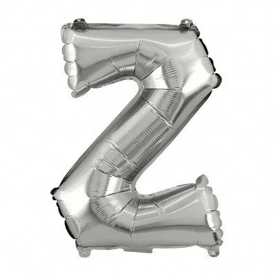 40 Inches Wholesale Party Shop Decoration N-Z Silver Aluminum Foil Letter Balloons