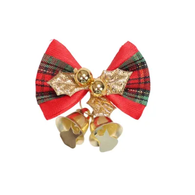 One Piece Bowknot Bell Hanging Christmas Decoration Cloth Metal
