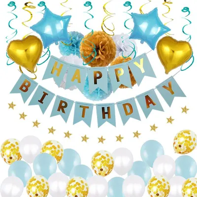 Birthday Party Diy Decorations Banner Balloons 40pcs/Set