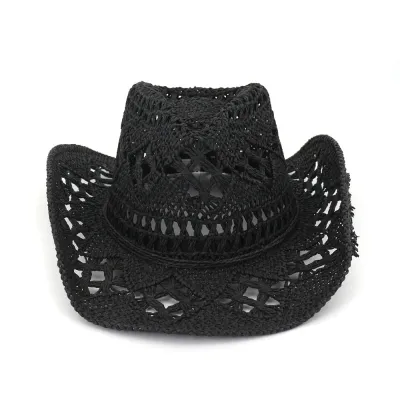 Unisex Handmade Woven Straw Cowboy Hat