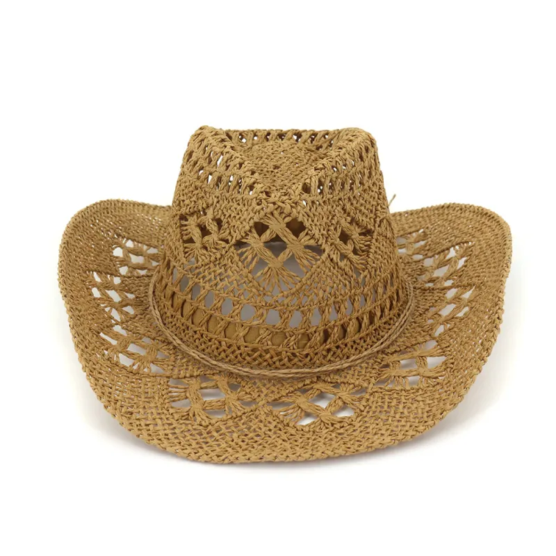 Unisex Handmade Woven Straw Cowboy Hat