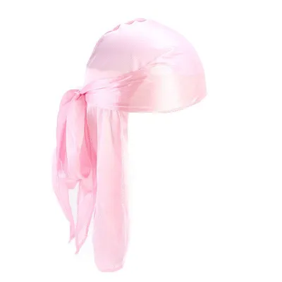 Wholesale Fashion Solid Color Polyester Imitation Silk Durag For Men And Women