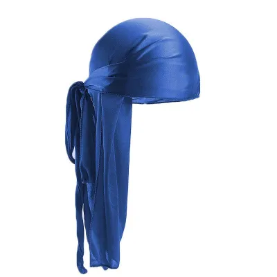 Wholesale Fashion Solid Color Polyester Imitation Silk Durag For Men And Women