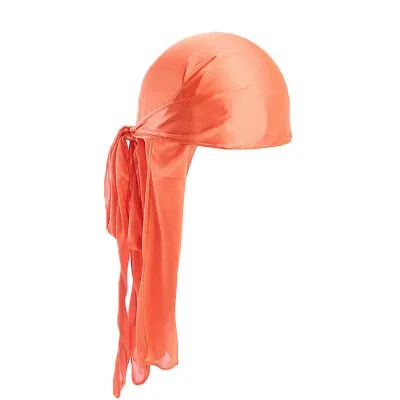 Wholesale Fashion Solid Color Polyester Imitation Silk Durag For Men And Women