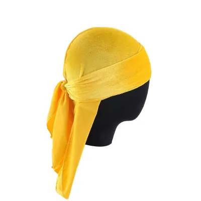 Wholesale Men Women Solid Color Velvet Durag Dome Hat