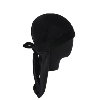Wholesale Men Women Solid Color Velvet Durag Dome Hat
