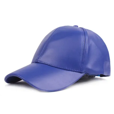 Simple Plain PU Design Unisex Casual Baseball Cap