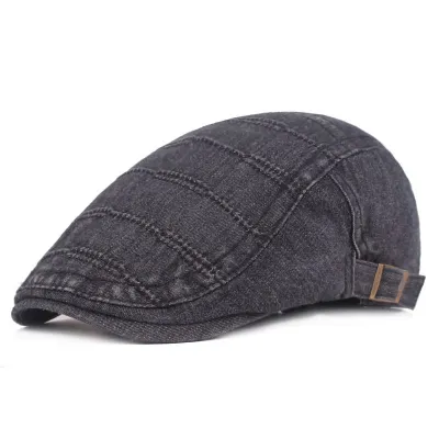 Men Pattern Irregular Design Denim Peaked Cap