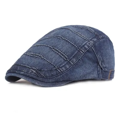 Men Pattern Irregular Design Denim Peaked Cap
