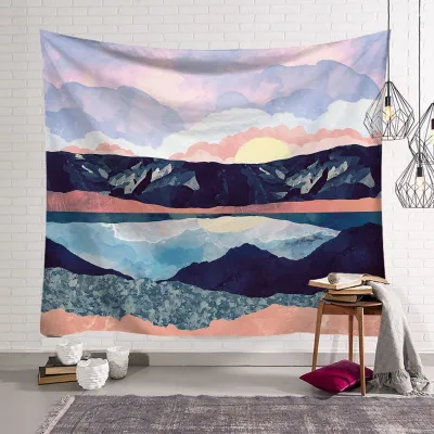 Sunrise Geometric Abstraction Home Decor Tapestry