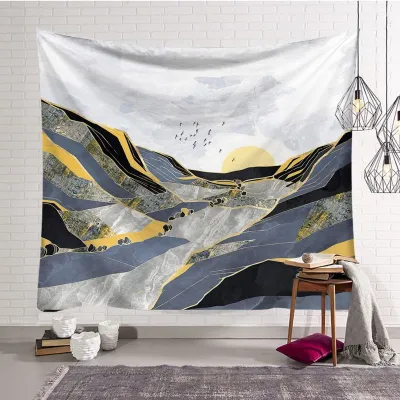 Sunrise Geometric Abstraction Home Decor Tapestry