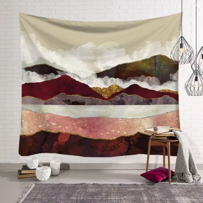 Sunrise Geometric Abstraction Home Decor Tapestry