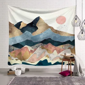 Sunrise Geometric Abstraction Home Decor Tapestry