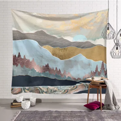 Sunrise Geometric Abstraction Home Decor Tapestry