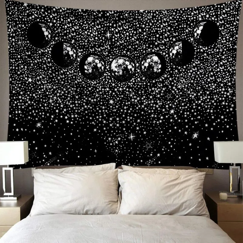 Star Sky Printed Polyester Home Decor Tapestry Wall Hanging 150*130cm