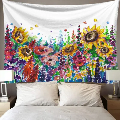 Wholesale Skull Printed Polyester Tapestry 150x130cm Home Decoration
