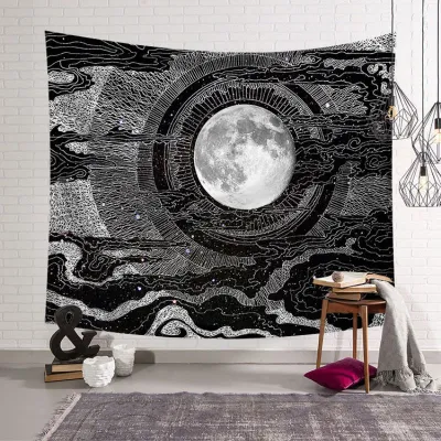 Fashion Sun God Printed Modern Plaid Rectangle Tapestry