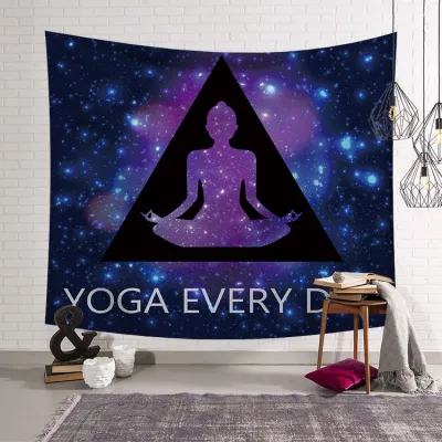 Yoga Sports Printed Polyester Tapestry Home Decoration 95x73cm