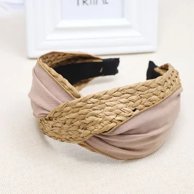 Fashion Ethnic Handmade Woven Chiffon Patchwork Women Knotted Head Band