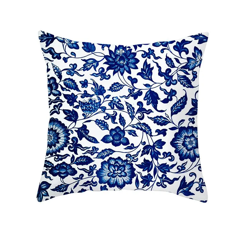 Simple Style Home Decor Blue Cushion Cover Without Insert 45x45cm Polyester