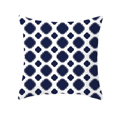 Simple Style Home Decor Blue Cushion Cover Without Insert 45x45cm Polyester