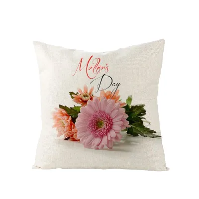Linen Mother's Day Letter Print Cushion Cover 45x45cm Without Insert