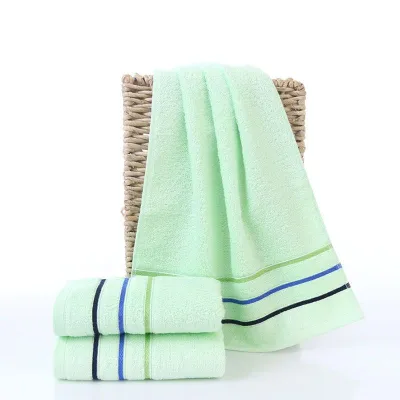 Multicolor Stripes Print Water-absorbing Home Bathroom Soft Cotton Blend Towel 72*33cm