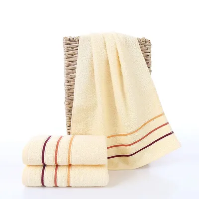 Multicolor Stripes Print Water-absorbing Home Bathroom Soft Cotton Blend Towel 72*33cm