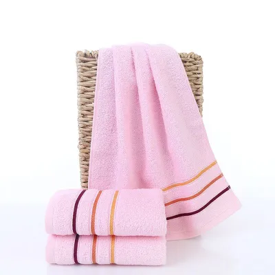 Multicolor Stripes Print Water-absorbing Home Bathroom Soft Cotton Blend Towel 72*33cm