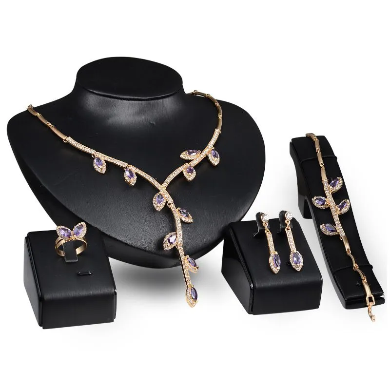 Creative Simple Tree Branch Design Women Golden Plated Jewelry Set 5.3cm/4.1cm/1.3cm 84g Alloy Acrylic