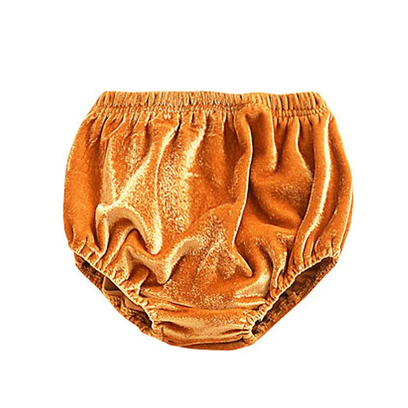 Kids Velvet Solid Color Casual Cotton Shorts for Baby Girls Unisex