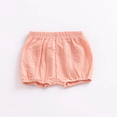 Baby Cotton Solid Color Soft Shorts for Infant Toddler Unisex