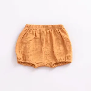 Baby Cotton Solid Color Soft Shorts for Infant Toddler Unisex