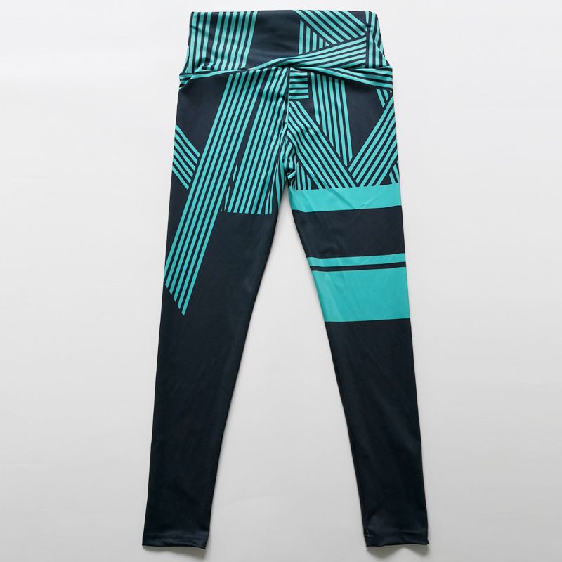 【SATIIIZ】Greve training pants Wholesale S-XL Stripe Print High-waisted Sports Hip-lifting