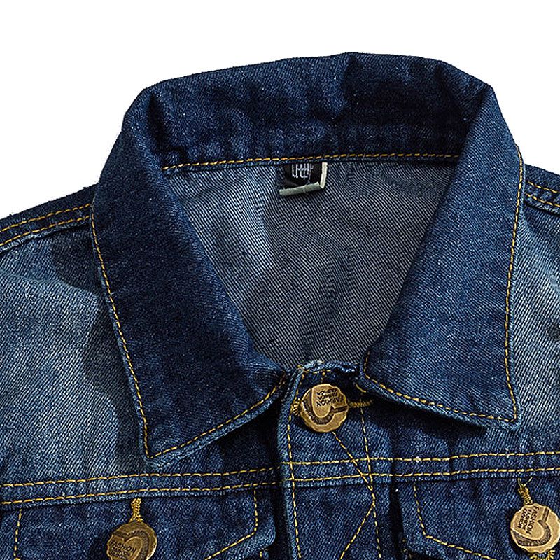 Wholesale Men Cotton Buttoned Denim Sleeveless Jackets