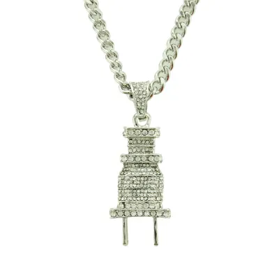 Top Grade Alloy Pendant Men Fashion Rhinestone Hip-hop Necklace