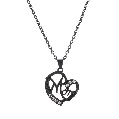 Women's Irregular Hollow Heart Shape Pendant Necklace Alloy Cross Chain